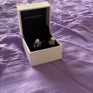 A panda Pandora charm & a Star Wars Pandora charm